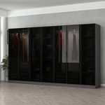 Casa si Gradina - Mobilier - Dulapuri si sifoniere - Sifoniere - Sifonier, Hanah Home, pal melaminat, antracit si negru, 315x52x210 cm, 506MNR2986 - Infinity.ro