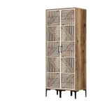Casa si Gradina - Mobilier - Dulapuri si sifoniere - Sifoniere - Sifonier, Hanah Home, pal melaminat, nuc si alb, 80x47.5x201.4 cm, 845HCT5440 - Infinity.ro