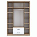 Casa si Gradina - Mobilier - Dulapuri si sifoniere - Sifoniere - Sifonier, Hanah Home, pal melaminat, nuc si alb, 210x210x51.5 cm, 893RAN5406 - Infinity.ro