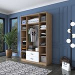 Casa si Gradina - Mobilier - Dulapuri si sifoniere - Sifoniere - Sifonier, Hanah Home, pal melaminat, nuc si alb, 210x210x51.5 cm, 893RAN5406 - Infinity.ro