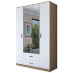 Casa si Gradina - Mobilier - Dulapuri si sifoniere - Sifoniere - Sifonier, Hanah Home, pal melaminat, nuc si alb, 210x210x51.5 cm, 893RAN5406 - Infinity.ro