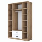Casa si Gradina - Mobilier - Dulapuri si sifoniere - Sifoniere - Sifonier, Hanah Home, pal melaminat, nuc si alb, 210x210x51.5 cm, 893RAN5406 - Infinity.ro