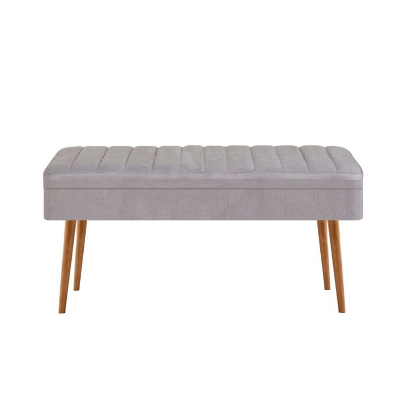 Casa si Gradina - Mobilier - Canapele si coltare - Banchete - Banca, Hanah Home, pal melaminat, pin atlantic şi gri, 110x40x50 cm - Infinity.ro