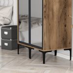 Casa si Gradina - Mobilier - Dulapuri si sifoniere - Sifoniere - Sifonier, Hanah Home, pal melaminat, nuc si antracit, 80x47.5x201.4 cm, 845HCT5434 - Infinity.ro