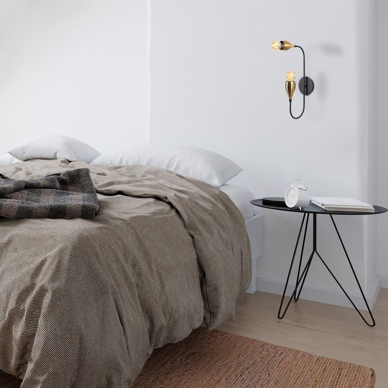 Casa si Gradina - Corpuri si surse de iluminat - Plafoniere, aplice si spoturi - Aplica de perete, Opviq, metal, negru vintage, 25x25x50 cm - Infinity.ro