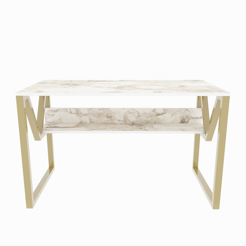 Casa si Gradina - Mobilier - Mese si birouri - Birouri - Birou, Hanah Home, pal melaminat, alb auriu, 120x60x72.8 cm, 875ZNA4541 - Infinity.ro