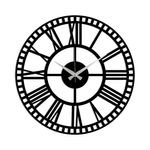 Casa si Gradina - Decoratiuni - Ceasuri - Ceas de perete decorativ, Wallxpert, metal, negru, 48x48 cm, 891TNL2110 - Infinity.ro