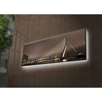 Casa si Gradina - Decoratiuni - Tablouri - Tablou canvas decorativ cu led, Wallxpert, piele de caprioara, multicolor, 30x90 cm, 239SHN3257 - Infinity.ro