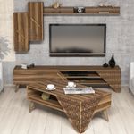 Casa si Gradina - Mobilier - Seturi de mobilier - Seturi living - Set mobilier living, Hanah Home, pal melaminat, nuc, 845HCT5202 - Infinity.ro