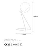 Casa si Gradina - Corpuri si surse de iluminat - Veioze si lampi - Veioze - Veioza, Opviq, metal, vintage, 28x15x45 cm, 103OPV1179 - Infinity.ro