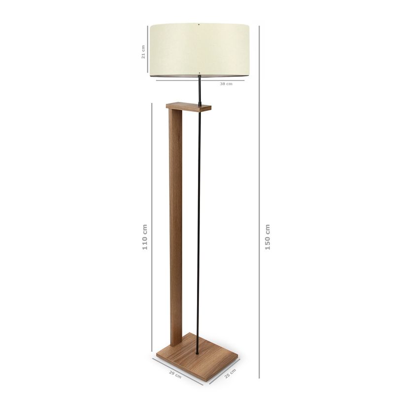 Casa si Gradina - Corpuri si surse de iluminat - Veioze si lampi - Lampadare - Lampadar, Opviq, mdf, crem, 150 cm, 780SGN4466 - Infinity.ro