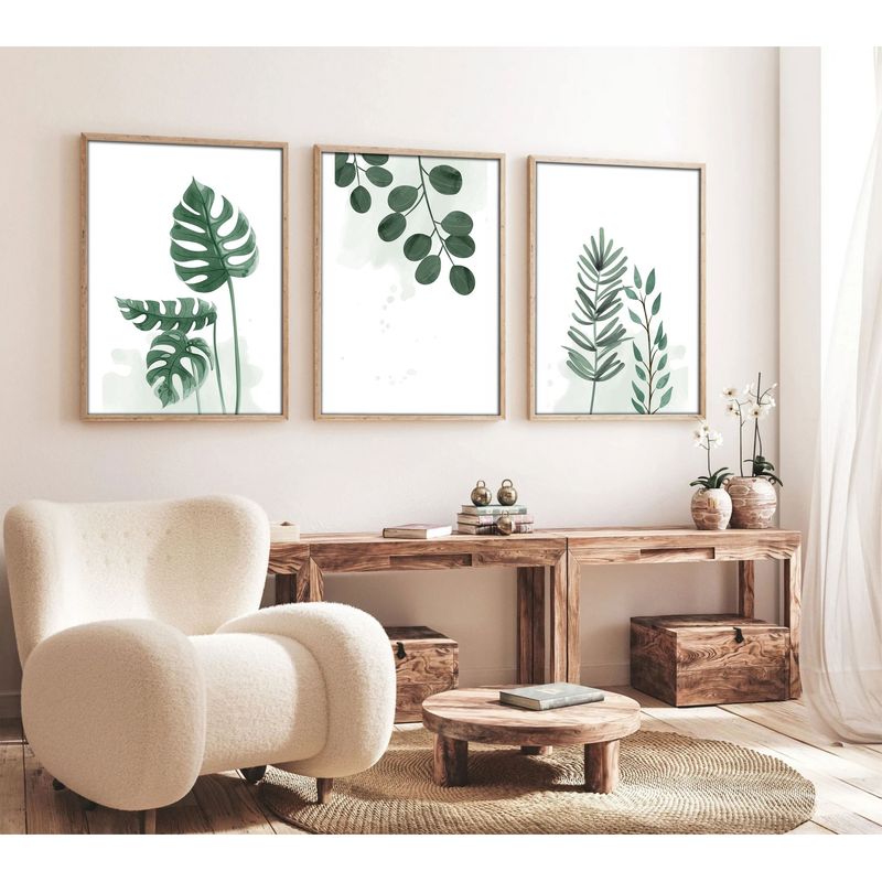 Casa si Gradina - Decoratiuni - Tablouri - Tablou decorativ inramat, Wallxpert, mdf si lemn masiv, multicolor, 30x40 cm, set 3 piese, 693BSE1451 - Infinity.ro