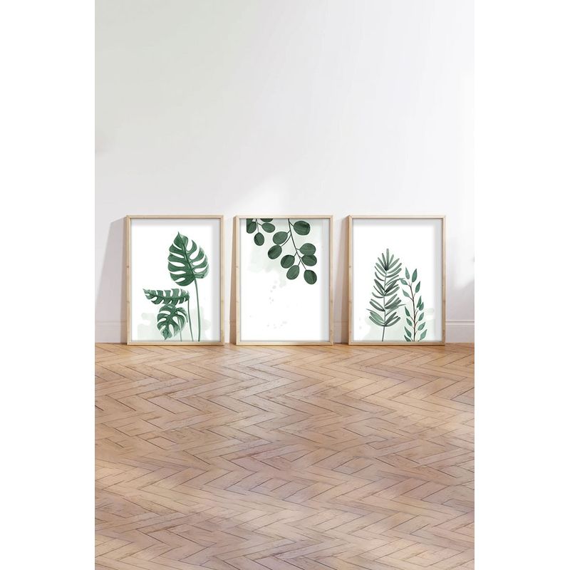 Casa si Gradina - Decoratiuni - Tablouri - Tablou decorativ inramat, Wallxpert, mdf si lemn masiv, multicolor, 30x40 cm, set 3 piese, 693BSE1451 - Infinity.ro