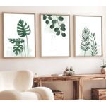 Casa si Gradina - Decoratiuni - Tablouri - Tablou decorativ inramat, Wallxpert, mdf si lemn masiv, multicolor, 30x40 cm, set 3 piese, 693BSE1451 - Infinity.ro