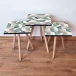 Casa si Gradina - Mobilier - Mese si birouri - Masute de cafea - Set masute de cafea, Hanah Home, mdf, multicolor, 35x35x52 cm, 481LNA2938 - Infinity.ro