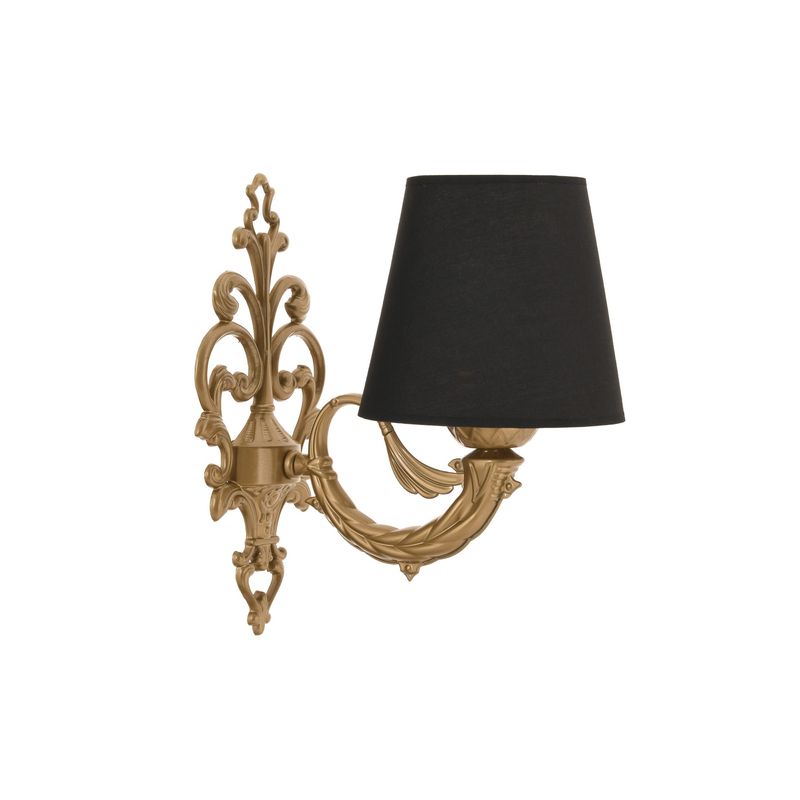 Casa si Gradina - Corpuri si surse de iluminat - Plafoniere, aplice si spoturi - Aplica de perete, Opviq, metal, negru auriu, 24x26 cm, 390FLH2353 - Infinity.ro