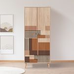 Casa si Gradina - Mobilier - Dulapuri si sifoniere - Sifoniere - Sifonier, Hanah Home, pal melaminat, multicolor, 80x45x190 cm, 863SPH4249 - Infinity.ro