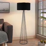 Casa si Gradina - Corpuri si surse de iluminat - Veioze si lampi - Lampadare - Lampadar, Opviq, metal, negru, 155 cm, 780SGN2622 - Infinity.ro