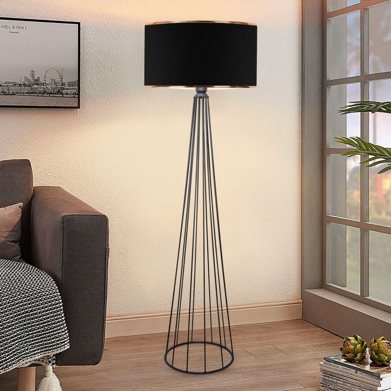 Casa si Gradina - Corpuri si surse de iluminat - Veioze si lampi - Lampadare - Lampadar, Opviq, metal, negru, 155 cm, 780SGN2622 - Infinity.ro