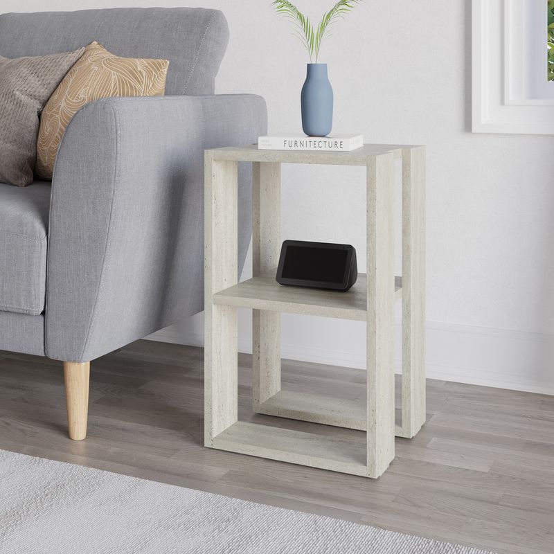 Casa si Gradina - Mobilier - Comode si corpuri - Noptiere - Noptiera, Hanah Home, pal melaminat, travertin, 30x30x55 cm, 776HMS3442 - Infinity.ro