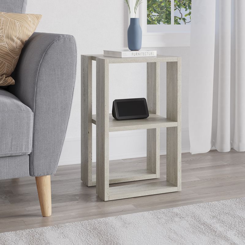 Casa si Gradina - Mobilier - Comode si corpuri - Noptiere - Noptiera, Hanah Home, pal melaminat, travertin, 30x30x55 cm, 776HMS3442 - Infinity.ro