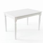 Casa si Gradina - Mobilier - Mese si birouri - Mese bucatarie si dining - Masa extensibila, Hanah Home, lemn masiv si mdf, alb, 80x120/160x75 cm, 117FRF1126 - Infinity.ro