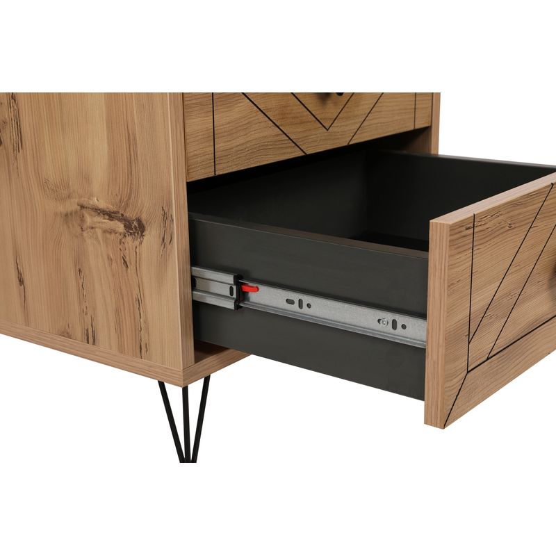 Casa si Gradina - Mobilier - Comode si corpuri - Noptiere - Noptiera, Hanah Home, pal melaminat, pin, 50x40x55 cm, 854KLN3311 - Infinity.ro