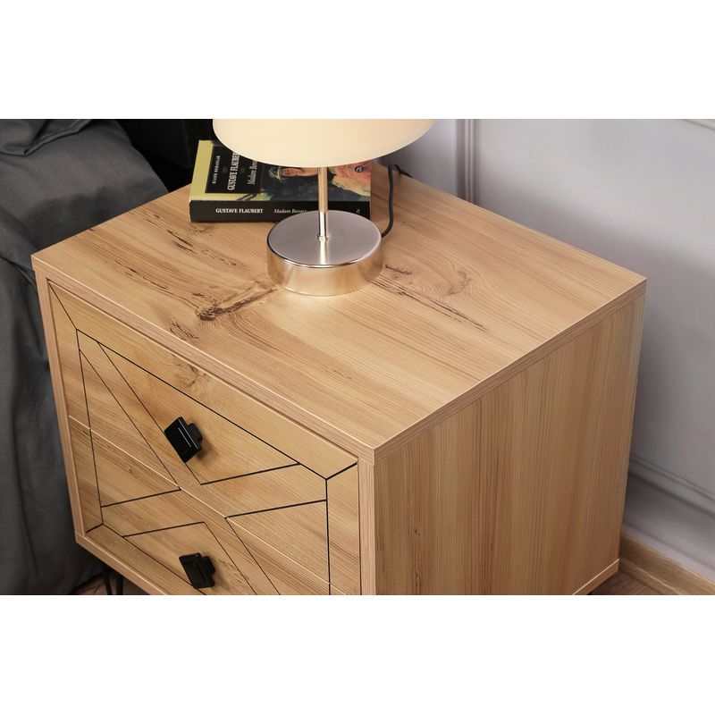 Casa si Gradina - Mobilier - Comode si corpuri - Noptiere - Noptiera, Hanah Home, pal melaminat, pin, 50x40x55 cm, 854KLN3311 - Infinity.ro