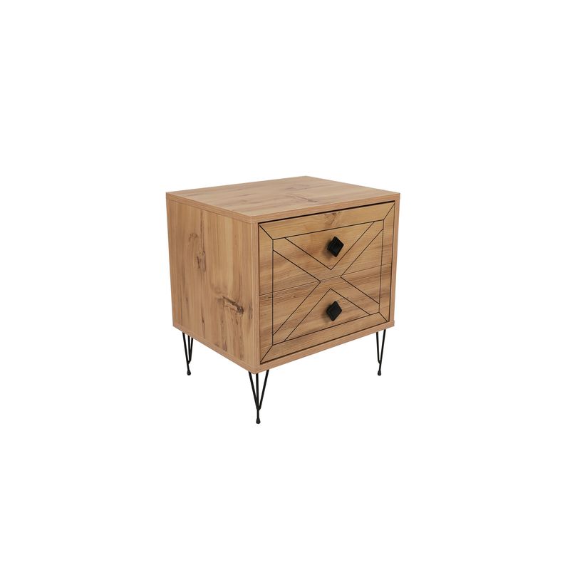 Casa si Gradina - Mobilier - Comode si corpuri - Noptiere - Noptiera, Hanah Home, pal melaminat, pin, 50x40x55 cm, 854KLN3311 - Infinity.ro