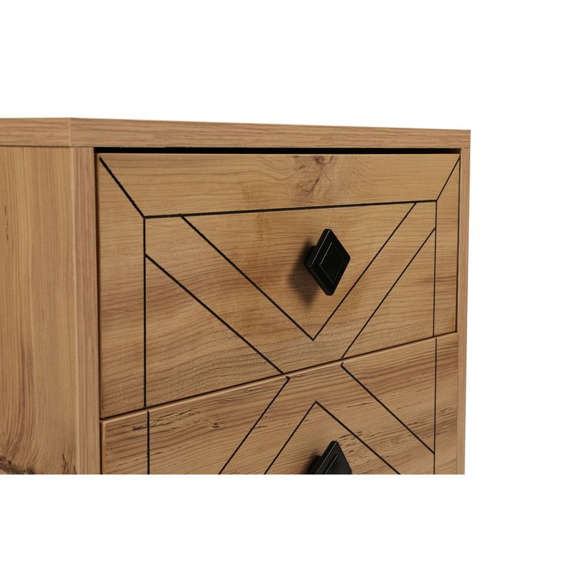 Casa si Gradina - Mobilier - Comode si corpuri - Noptiere - Noptiera, Hanah Home, pal melaminat, pin, 50x40x55 cm, 854KLN3311 - Infinity.ro