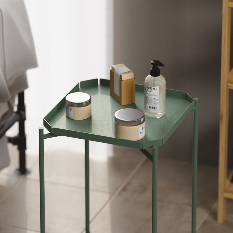 Casa si Gradina - Mobilier - Mese si birouri - Masute de cafea - Masuta de cafea, Hanah Home, metal, verde, 46x46x56 cm, 491CRT1148 - Infinity.ro