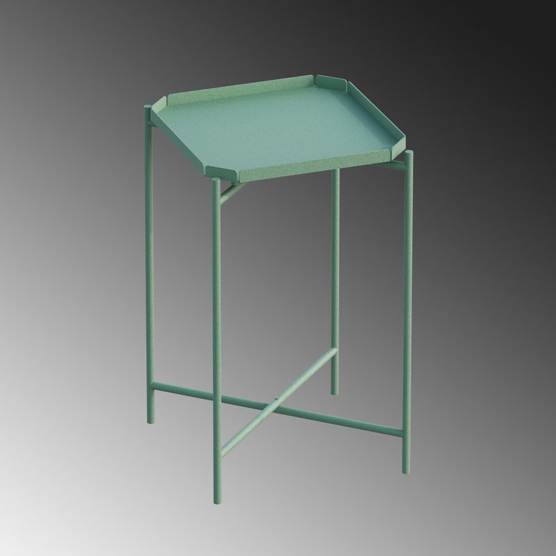 Casa si Gradina - Mobilier - Mese si birouri - Masute de cafea - Masuta de cafea, Hanah Home, metal, verde, 46x46x56 cm, 491CRT1148 - Infinity.ro