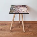 Casa si Gradina - Mobilier - Mese si birouri - Mese living - Masa laterala, Hanah Home, mdf, multicolor, 35x35x42 cm, 481LNA1879 - Infinity.ro