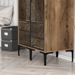 Casa si Gradina - Mobilier - Dulapuri si sifoniere - Sifoniere - Sifonier, Hanah Home, pal melaminat, nuc si antracit, 80x47.5x201.4 cm, 845HCT5439 - Infinity.ro