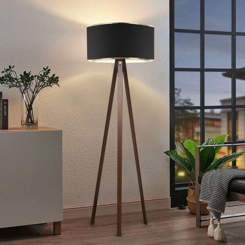 Casa si Gradina - Corpuri si surse de iluminat - Veioze si lampi - Lampadare - Lampadar, Opviq, lemn, negru, 140 cm, 780SGN2593 - Infinity.ro