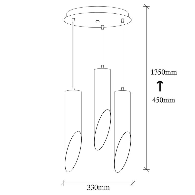 Casa si Gradina - Corpuri si surse de iluminat - Lustre si pendule - Lustra, Opviq, metal, negru auriu, diametru 33 cm, inaltime reglabila, 892OPV1765 - Infinity.ro