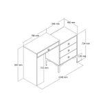 Casa si Gradina - Mobilier - Comode si corpuri - Masute de toaleta - Masa de machiaj, Hanah Home, pal melaminat, nuc si alb, 124x40x84.7 cm, 845HCT2302 - Infinity.ro