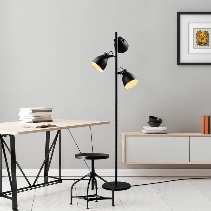 Casa si Gradina - Corpuri si surse de iluminat - Veioze si lampi - Lampadare - Lampadar, Opviq, metal, negru, 37x37x162 cm, 521SHN2256 - Infinity.ro