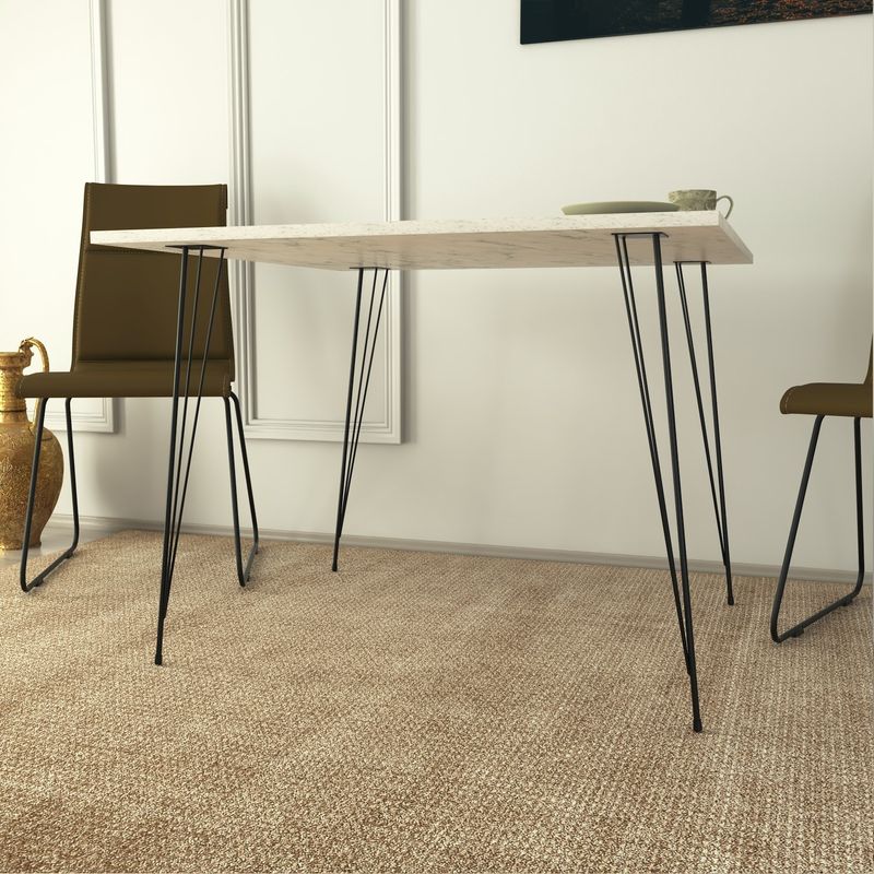 Casa si Gradina - Mobilier - Mese si birouri - Mese bucatarie si dining - Masa, Hanah Home, pal melaminat, negru alb, 90x90x75 cm, 801CMY2939 - Infinity.ro