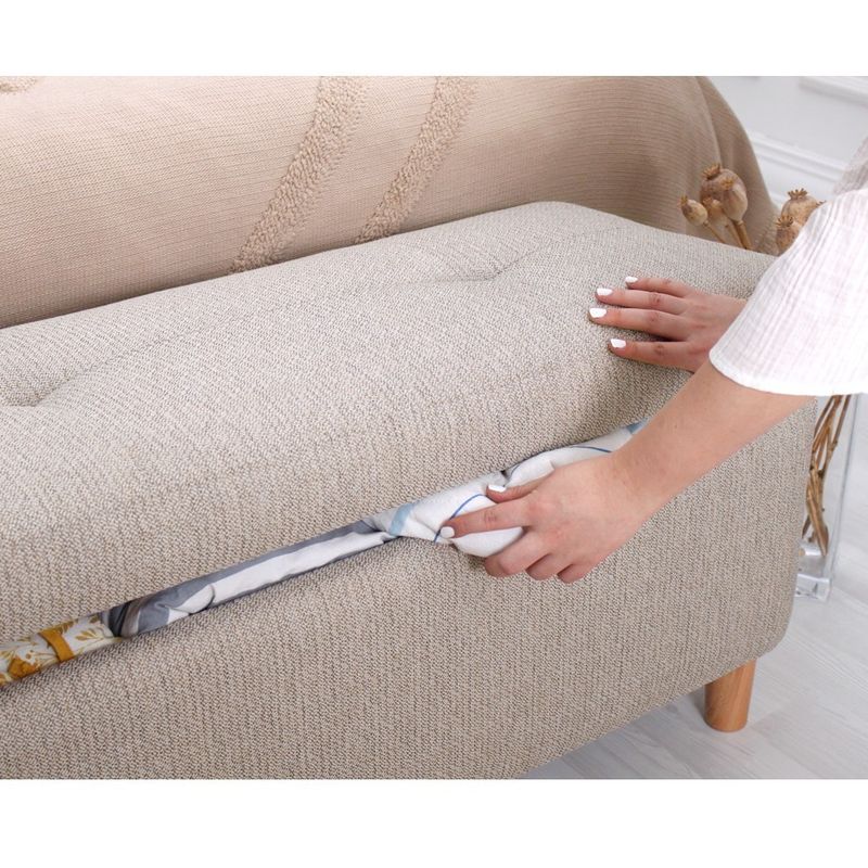 Casa si Gradina - Mobilier - Canapele si coltare - Banchete - Bancuta, Atelier Del Sofa, bumbac si in, bej, 100x45x41 cm - Infinity.ro