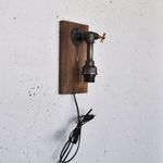 Casa si Gradina - Corpuri si surse de iluminat - Plafoniere, aplice si spoturi - Aplica, Opviq, lemn masiv, lemn si negru, 30x14x12 cm, 791EVL1612 - Infinity.ro