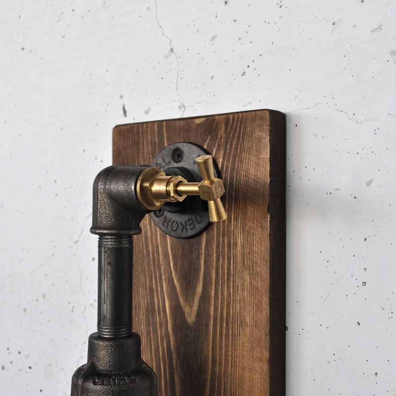 Casa si Gradina - Corpuri si surse de iluminat - Plafoniere, aplice si spoturi - Aplica, Opviq, lemn masiv, lemn si negru, 30x14x12 cm, 791EVL1612 - Infinity.ro