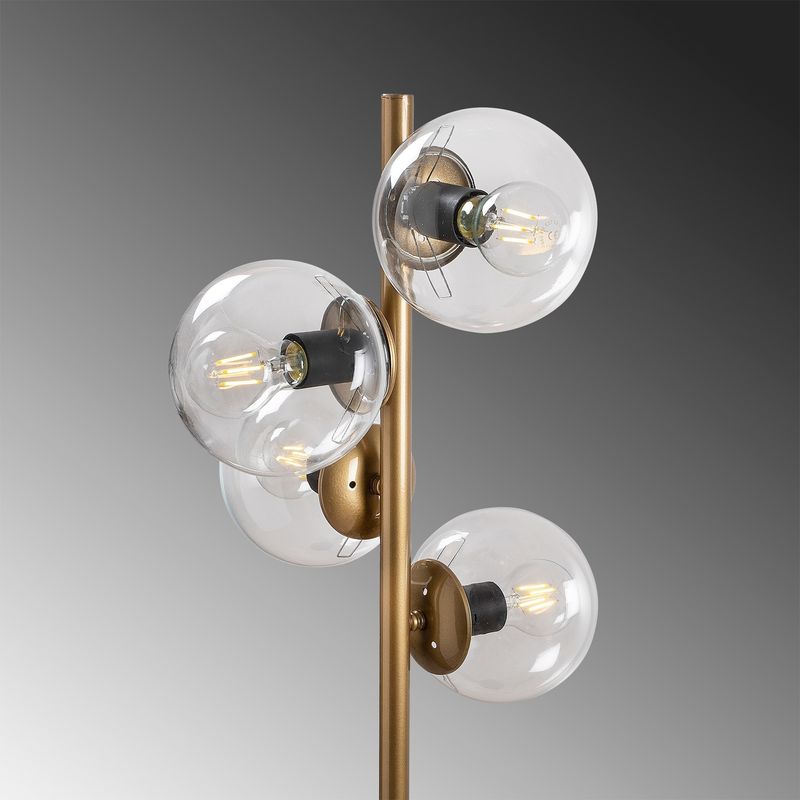 Casa si Gradina - Corpuri si surse de iluminat - Veioze si lampi - Lampadare - Lampadar, Opviq, metal, auriu, 32x32x130 cm, 521SHN1531 - Infinity.ro