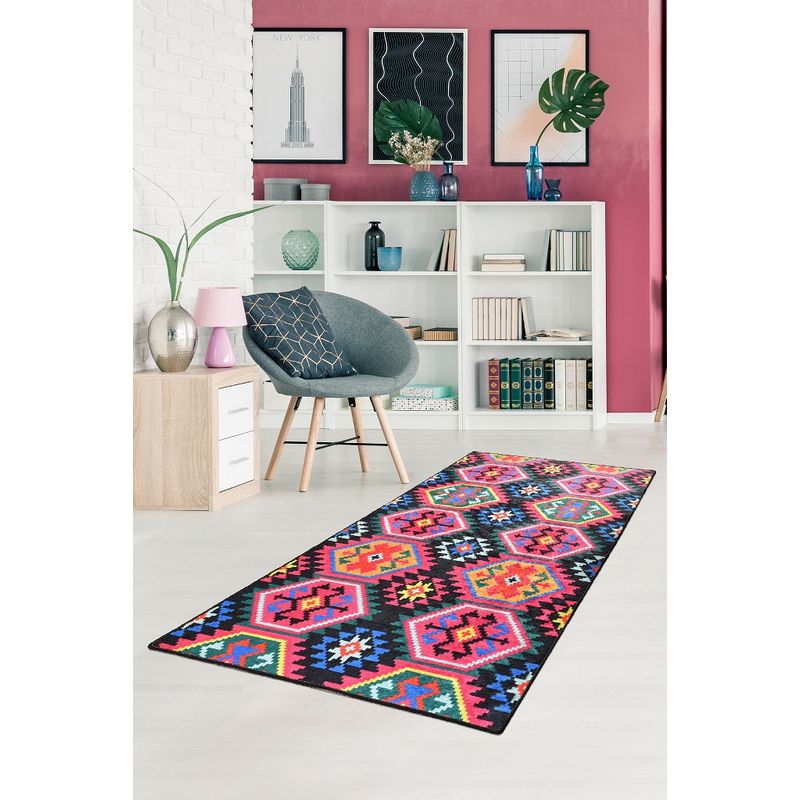 Casa si Gradina - Textile si covoare - Covoare - Covorase intrare - Covoras de hol, Conceptum Hypnose, multicolor, 100x300 cm, 100% poliester, antiderapant, lavabil la masina, 882CHL1214 - Infinity.ro