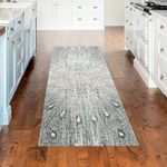 Casa si Gradina - Textile si covoare - Covoare - Covoare casa - Covor, Conceptum Hypnose, albastru, 80x200 cm, 100% poliester, antiderapant, lavabil la masina, 955ANR2626 - Infinity.ro