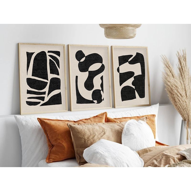 Casa si Gradina - Decoratiuni - Tablouri - Tablou decorativ inramat, Wallxpert, multicolor, mdf, lemn masiv, 50x70 cm, set 3 piese, 693BSE1485 - Infinity.ro