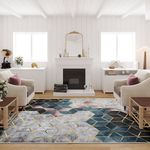 Casa si Gradina - Textile si covoare - Covoare - Covorase intrare - Covoras de hol, Conceptum Hypnose, multicolor, 100x150 cm, 100% poliester, antiderapant, 478HFT1238 - Infinity.ro