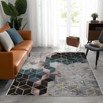 Casa si Gradina - Textile si covoare - Covoare - Covorase intrare - Covoras de hol, Conceptum Hypnose, multicolor, 100x150 cm, 100% poliester, antiderapant, 478HFT1238 - Infinity.ro
