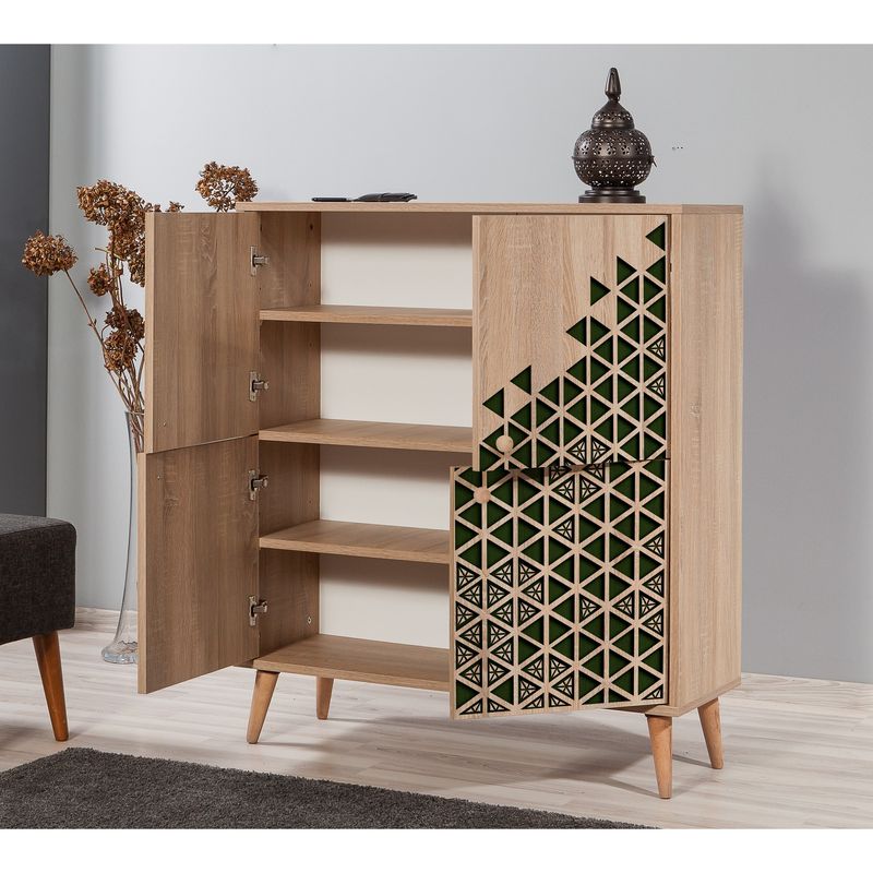 Casa si Gradina - Mobilier - Dulapuri si sifoniere - Dulapuri - Dulap multifunctional, Hanah Home, pal melaminat, stejar sonoma, 95x36x111 cm, 863SPH3944 - Infinity.ro