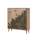 Casa si Gradina - Mobilier - Dulapuri si sifoniere - Dulapuri - Dulap multifunctional, Hanah Home, pal melaminat, stejar sonoma, 95x36x111 cm, 863SPH3944 - Infinity.ro